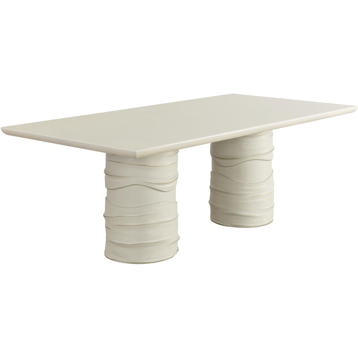 Ehsan Modern Summer Sand Concrete Rectangular Outdoor Dining Table - 84"